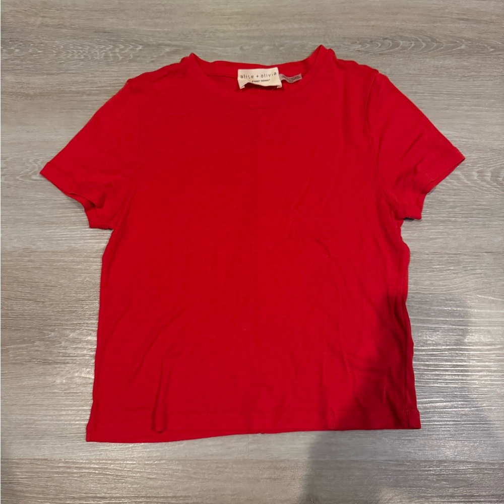 Alice + Olivia Vibrant Red Top